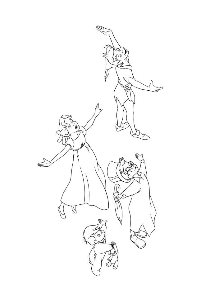 Fisă de colorat cu Peter pan de colorat p41