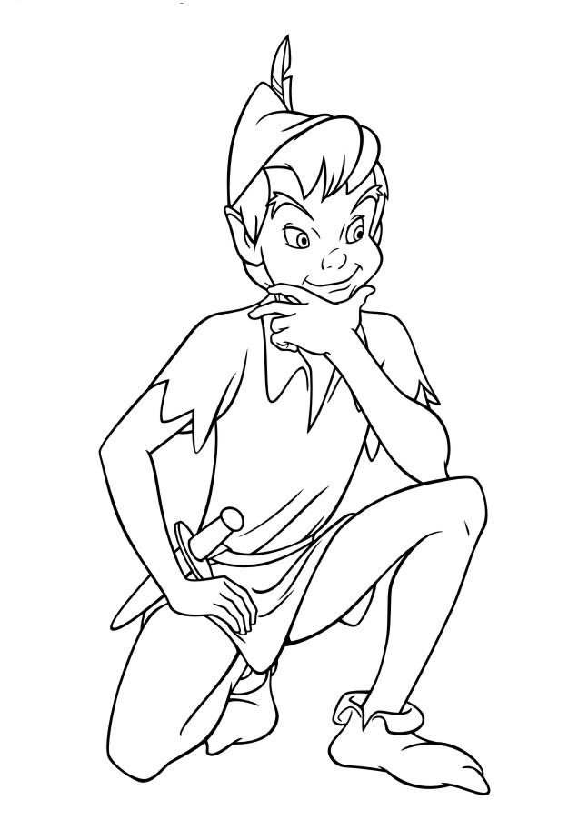 Fisă de colorat cu Peter pan de colorat p48