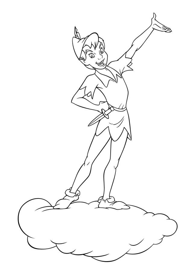 Fisă de colorat cu Peter pan de colorat p50
