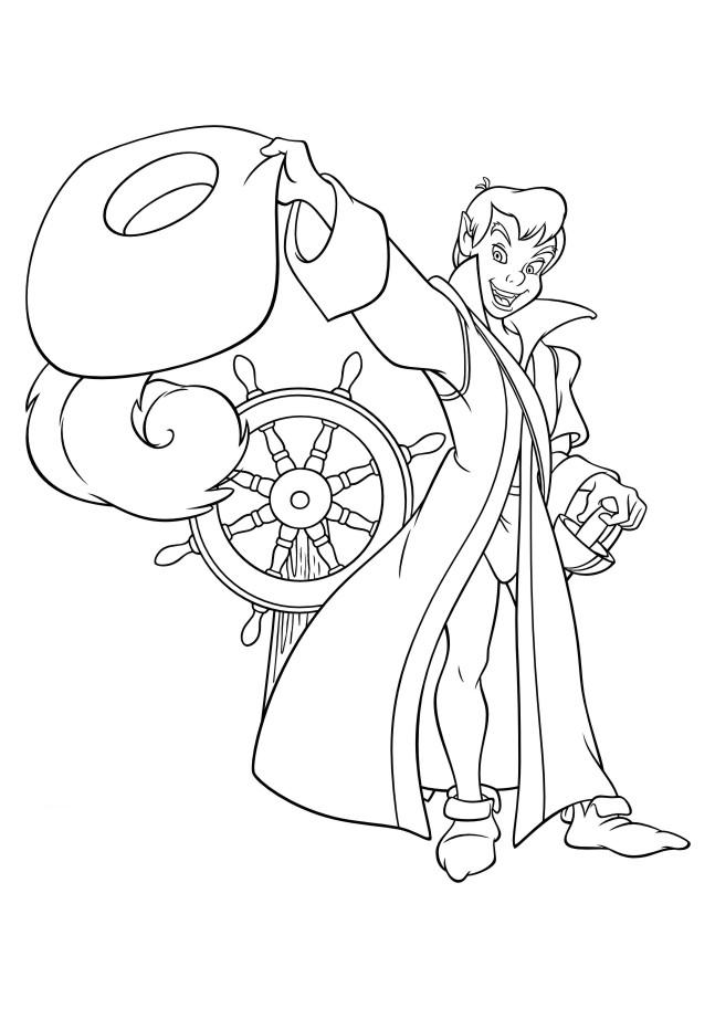 Fisă de colorat cu Peter pan de colorat p52