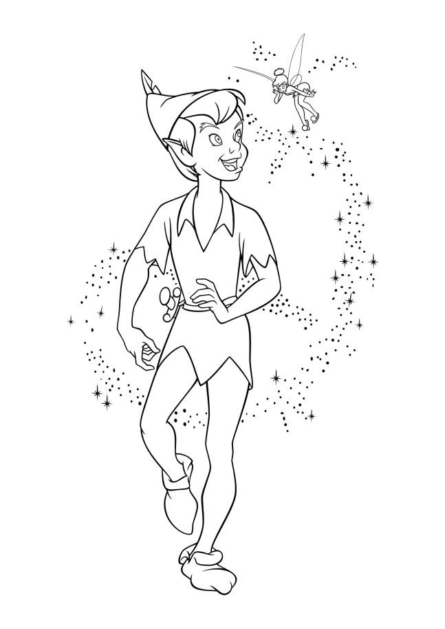 Fisă de colorat cu Peter pan de colorat p53