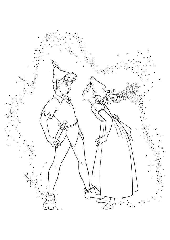 Fisă de colorat cu Peter pan de colorat p55