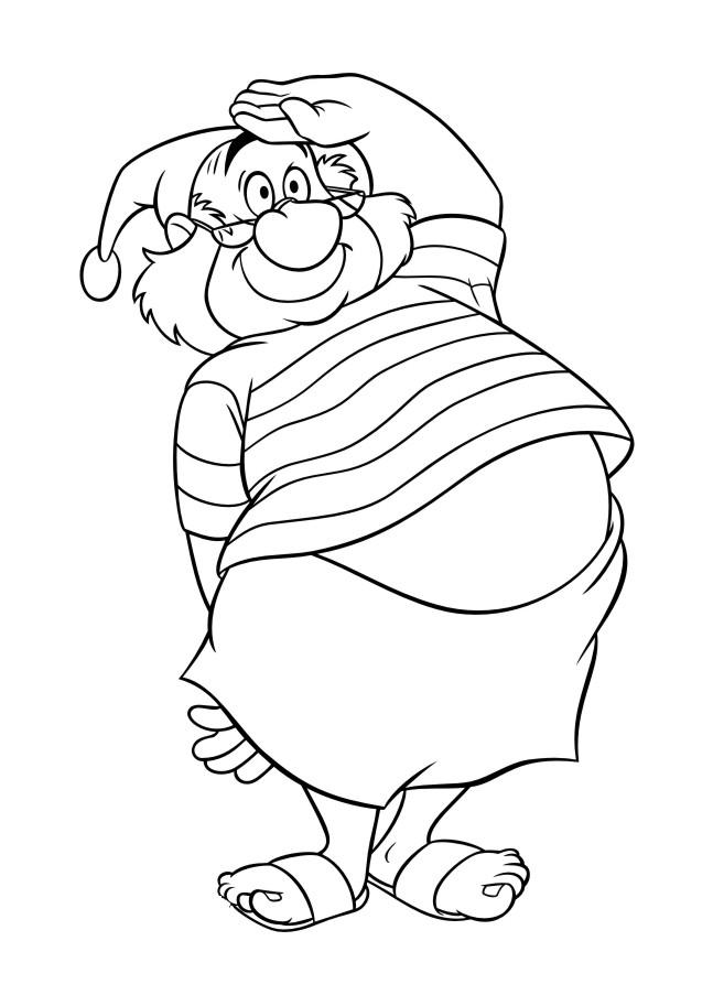 Fisă de colorat cu Peter pan de colorat p65