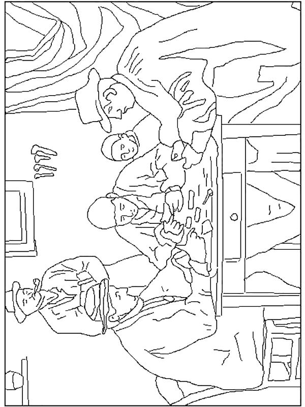 Fisă de colorat cu Picturi celebre de colorat p02