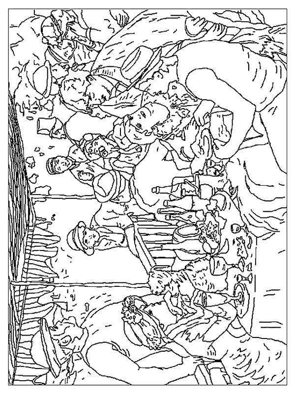 Fisă de colorat cu Picturi celebre de colorat p12