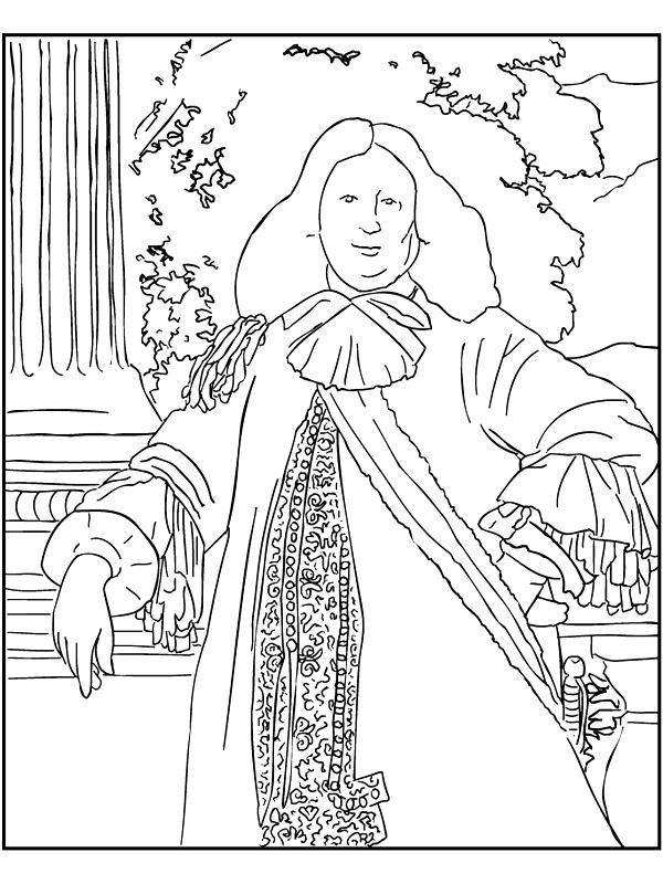 Fisă de colorat cu Picturi celebre de colorat p13