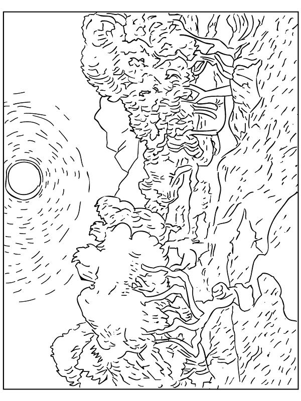 Fisă de colorat cu Picturi celebre de colorat p14