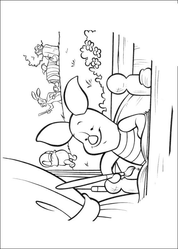 Fisă de colorat cu Piglet de colorat p01