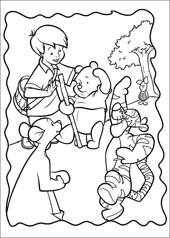 Fisă de colorat cu Piglet de colorat p38