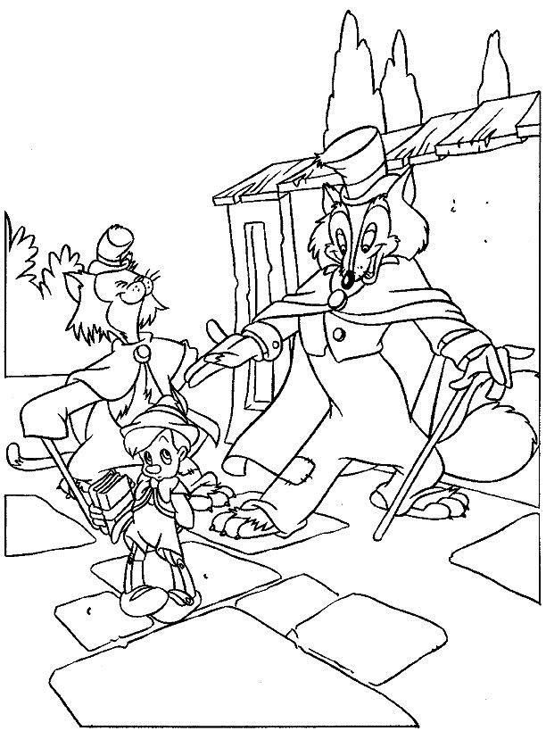 Fisă de colorat cu Pinocchio de colorat p04