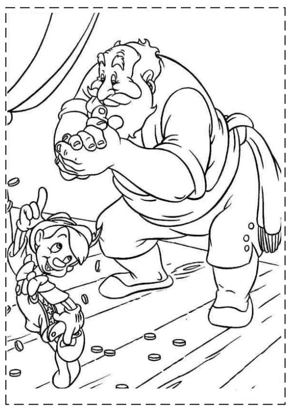 Fisă de colorat cu Pinocchio de colorat p15