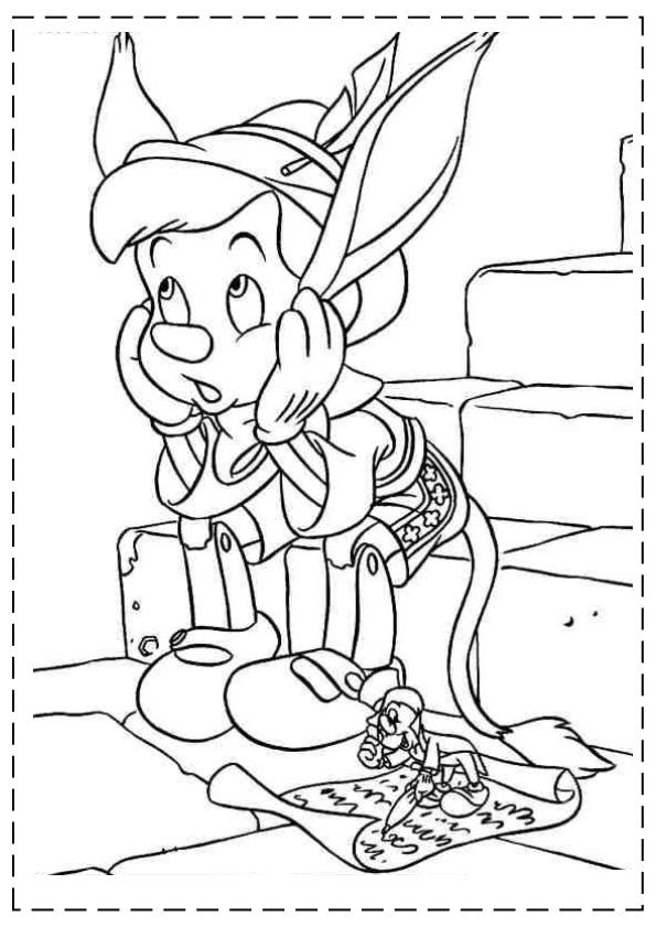 Fisă de colorat cu Pinocchio de colorat p17