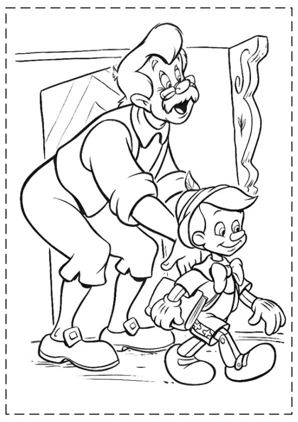 Fisă de colorat cu Pinocchio de colorat p18