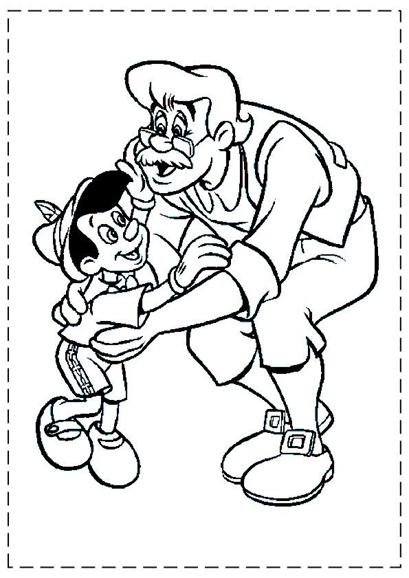 Fisă de colorat cu Pinocchio de colorat p20
