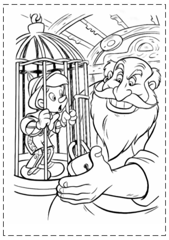 Fisă de colorat cu Pinocchio de colorat p24