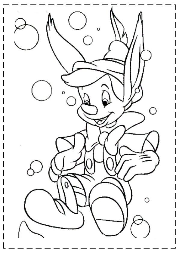 Fisă de colorat cu Pinocchio de colorat p25