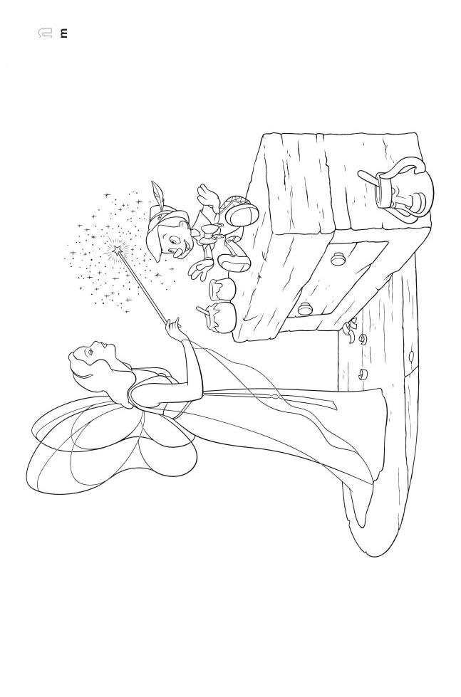 Fisă de colorat cu Pinocchio de colorat p26