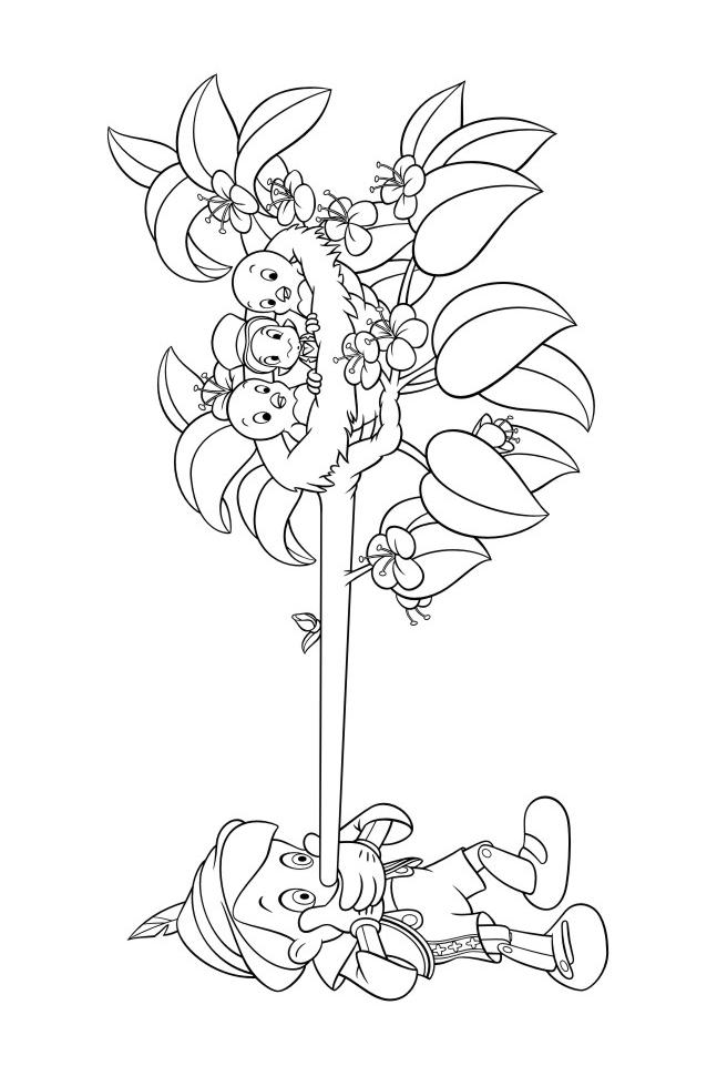 Fisă de colorat cu Pinocchio de colorat p28