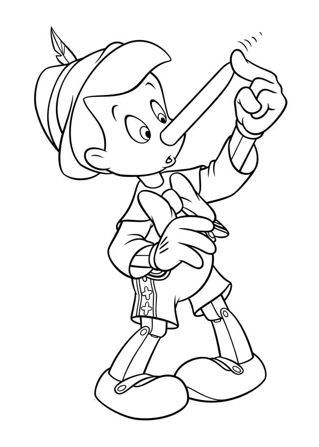 Fisă de colorat cu Pinocchio de colorat p32