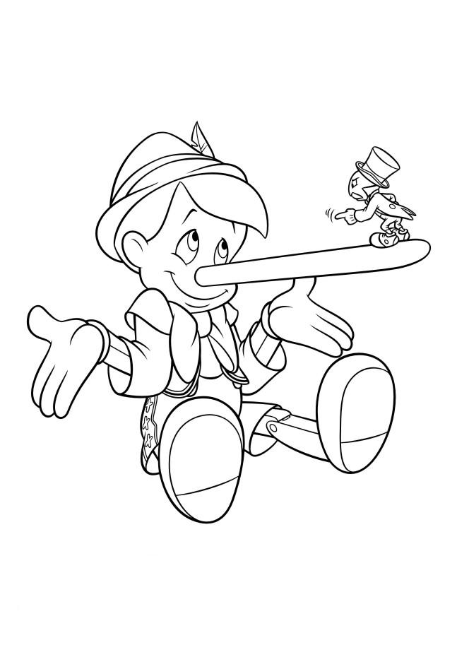 Fisă de colorat cu Pinocchio de colorat p35