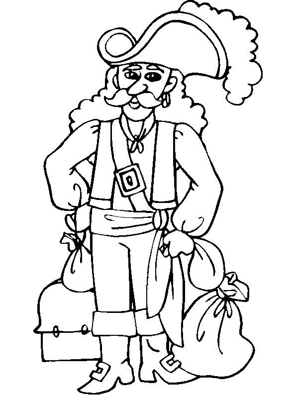 Fisă de colorat cu Pirati de colorat p22