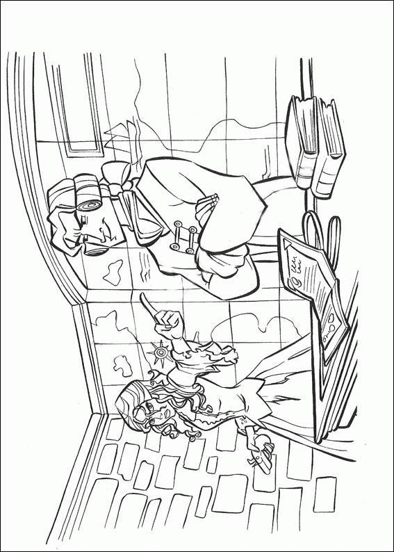 Fisă de colorat cu Piratii din caraibe de colorat p02