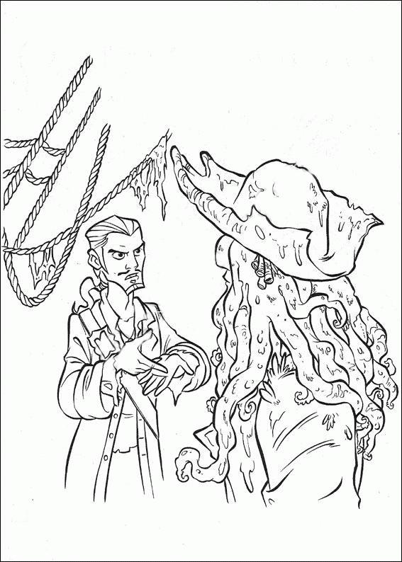 Fisă de colorat cu Piratii din caraibe de colorat p04