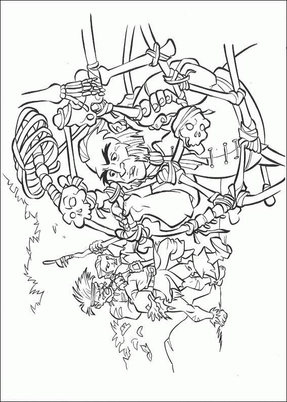 Fisă de colorat cu Piratii din caraibe de colorat p07