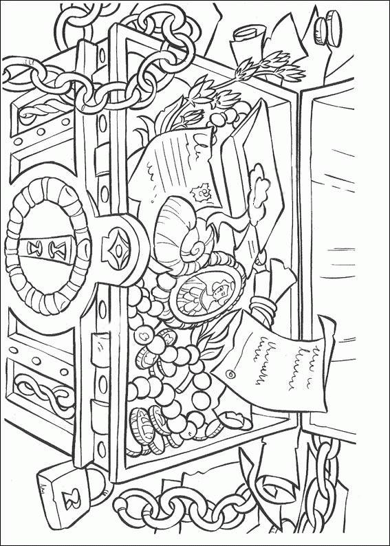 Fisă de colorat cu Piratii din caraibe de colorat p26