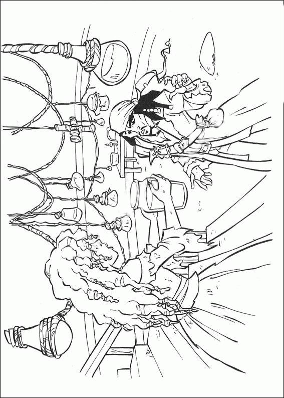 Fisă de colorat cu Piratii din caraibe de colorat p32