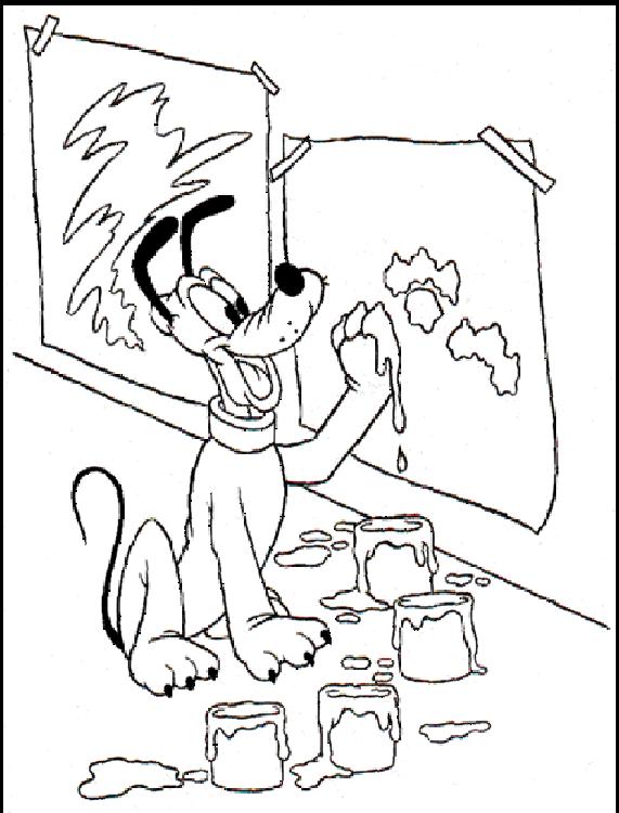 Fisă de colorat cu Pluto de colorat p22