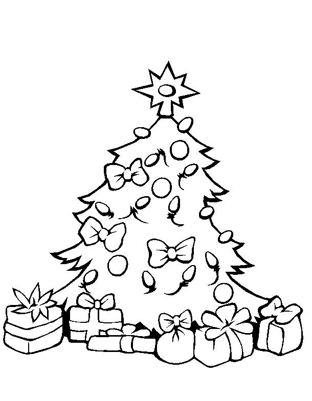 Fisă de colorat cu Pom de craciun de colorat p02