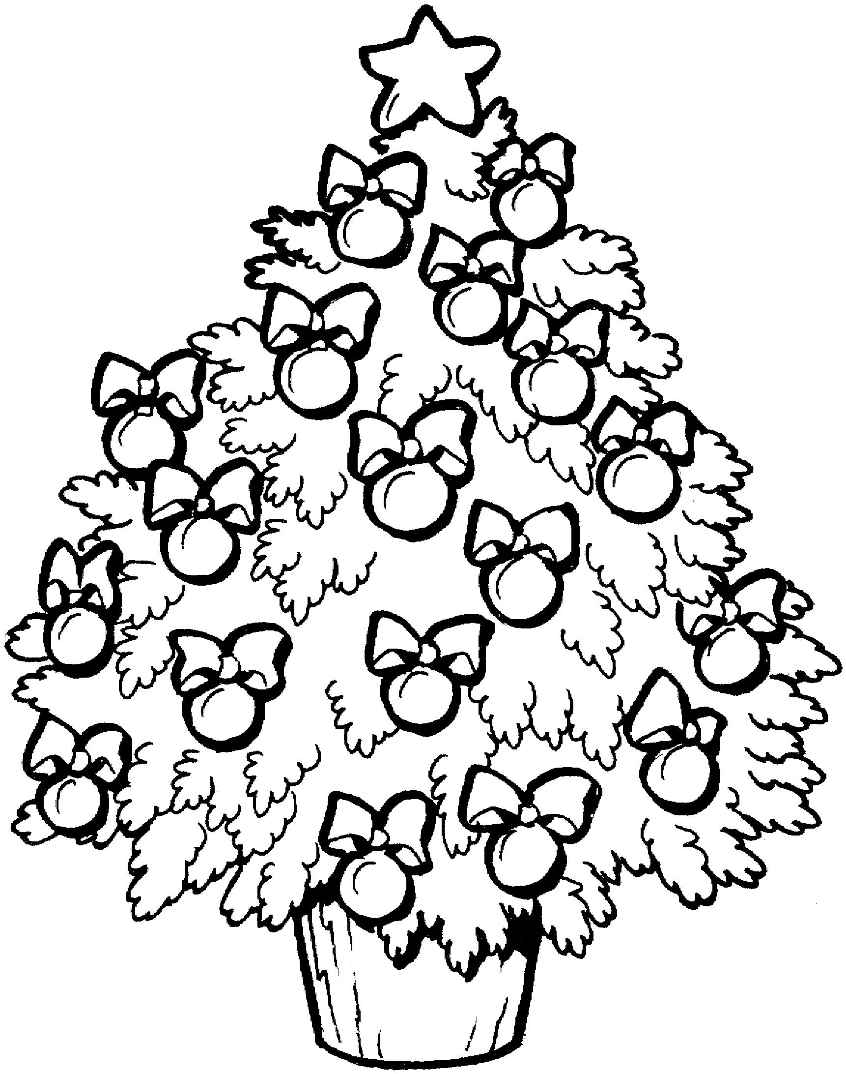 Fisă de colorat cu Pom de craciun de colorat p12