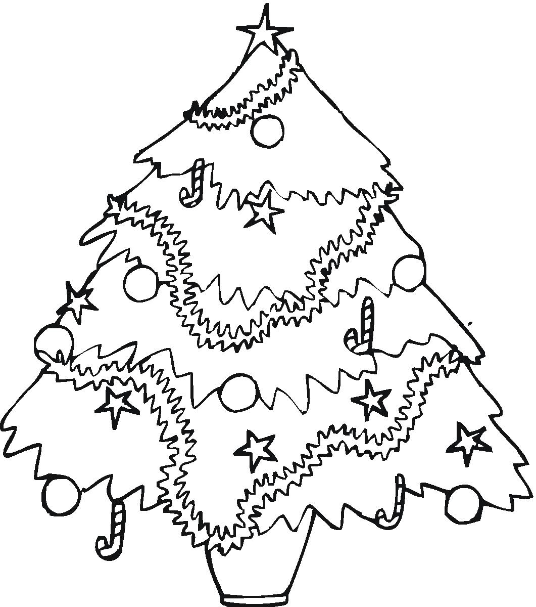 Fisă de colorat cu Pom de craciun de colorat p14