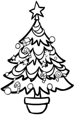 Fisă de colorat cu Pom de craciun de colorat p23