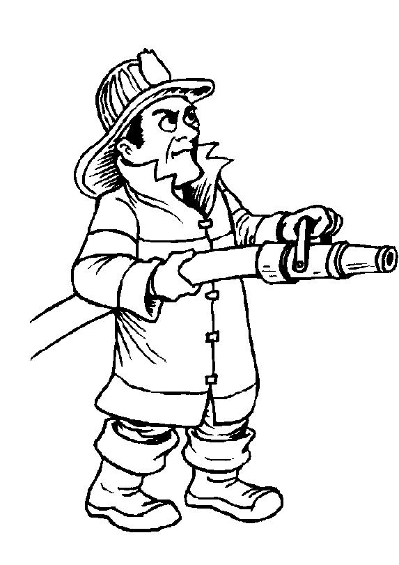 Fisă de colorat cu Pompieri de colorat p05