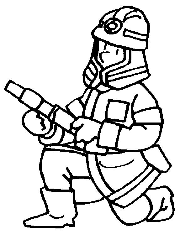 Fisă de colorat cu Pompieri de colorat p11