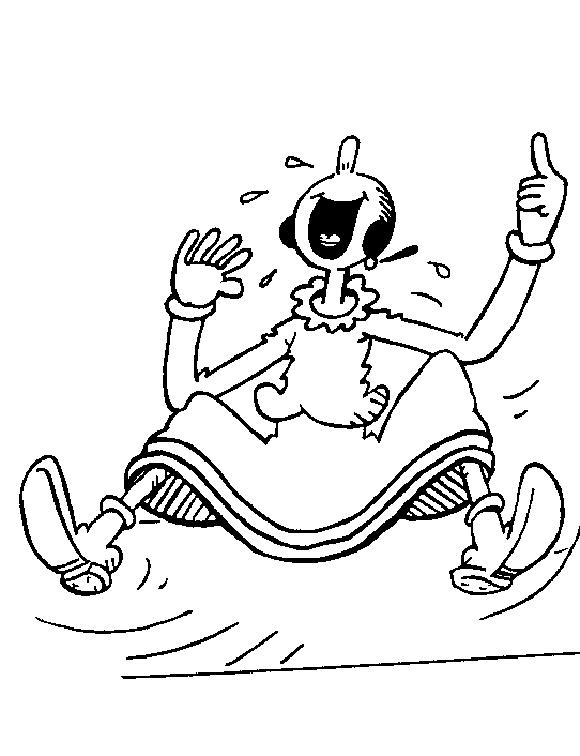 Fisă de colorat cu Popeye marinarul de colorat p10