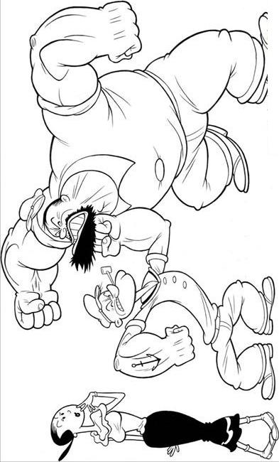 Fisă de colorat cu Popeye marinarul de colorat p15