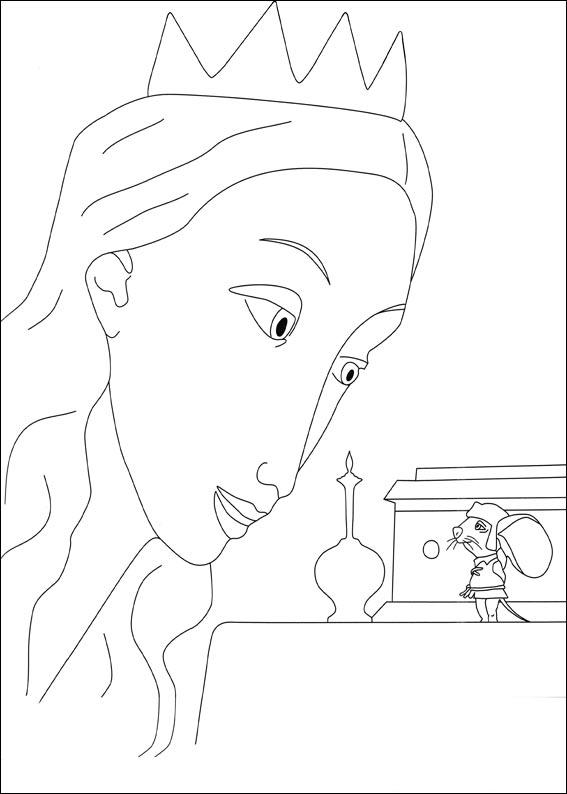 Fisă de colorat cu Povestea lui despereaux de colorat p14