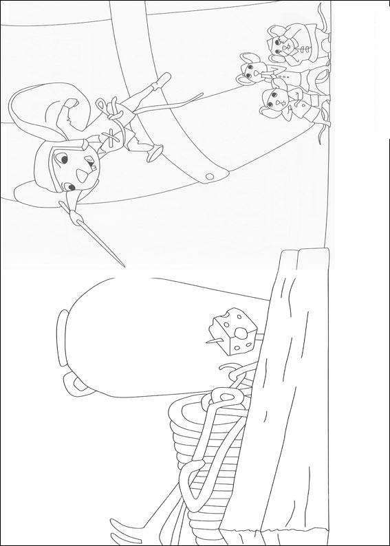 Fisă de colorat cu Povestea lui despereaux de colorat p16