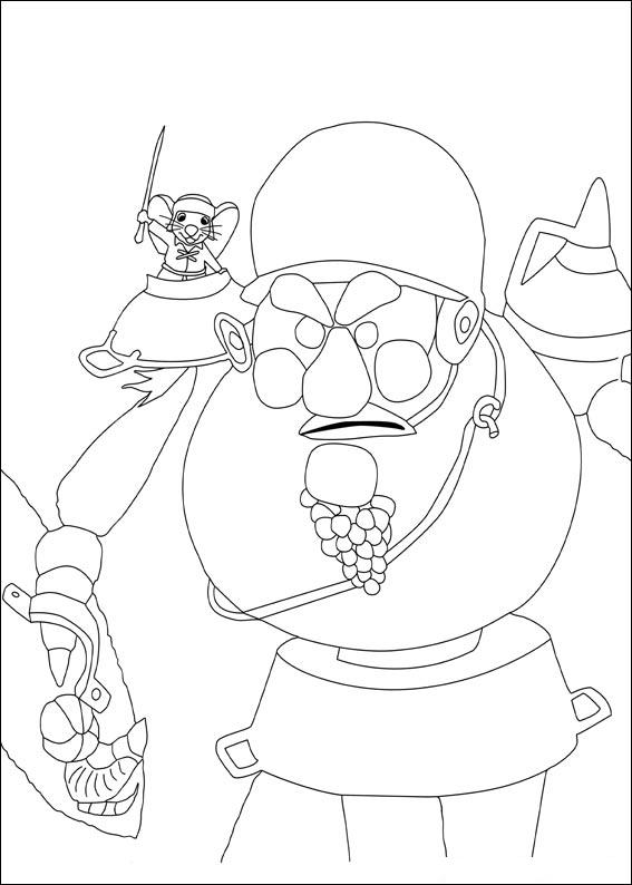 Fisă de colorat cu Povestea lui despereaux de colorat p17