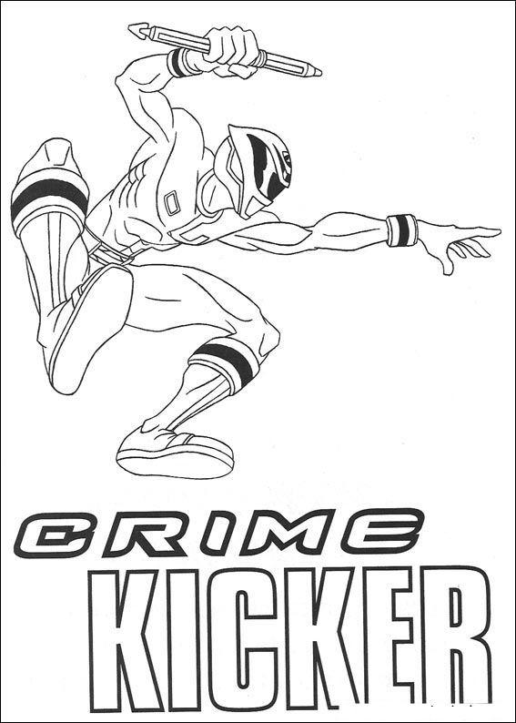 Fisă de colorat cu Power rangers de colorat p43