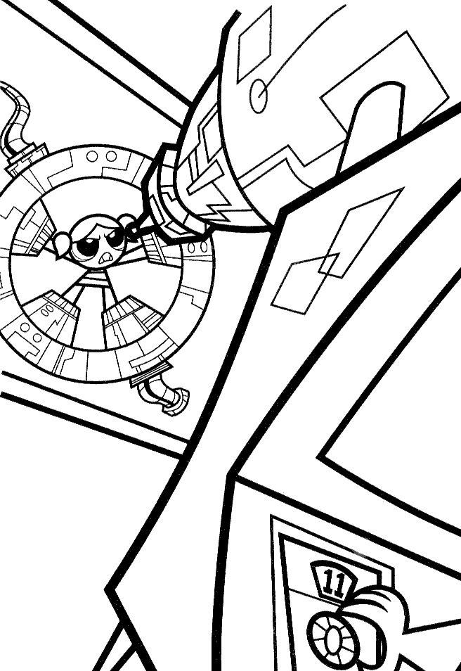 Fisă de colorat cu Powerpuff girls de colorat p04