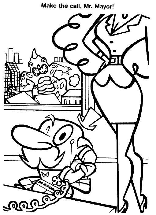 Fisă de colorat cu Powerpuff girls de colorat p09