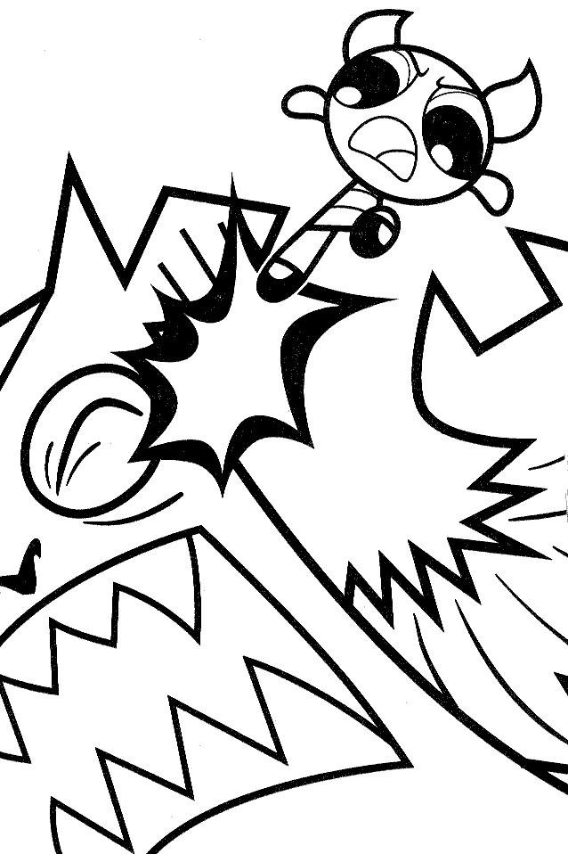 Fisă de colorat cu Powerpuff girls de colorat p14