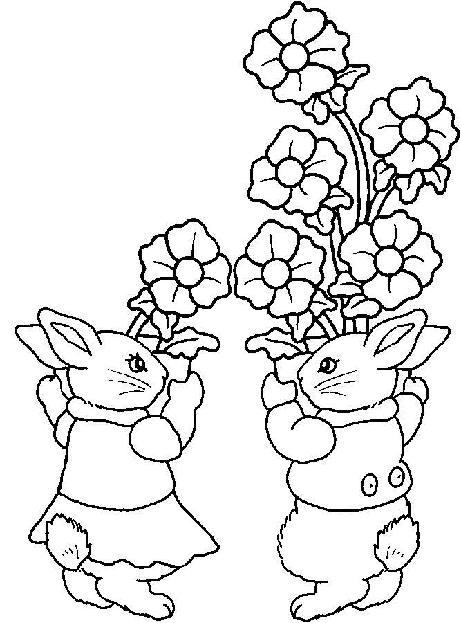 Fisă de colorat cu Primavara de colorat p113