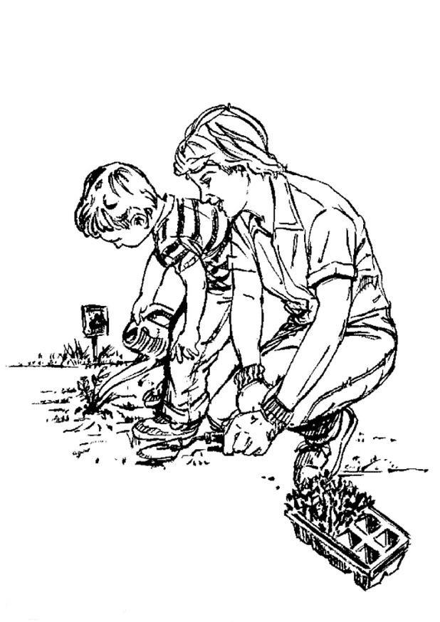 Fisă de colorat cu Primavara de colorat p134