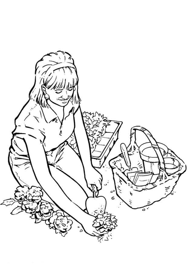 Fisă de colorat cu Primavara de colorat p135