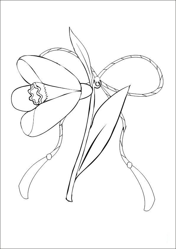 Fisă de colorat cu Primavara de colorat p137